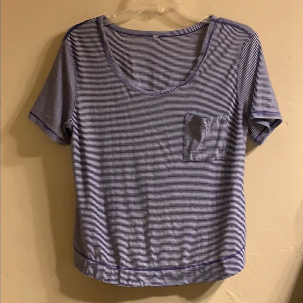 Lululemon Cotton Striped T, size 10